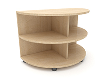 Lilly Pilly Curved End Shelf Unit 2